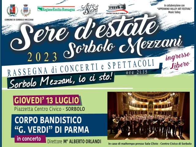 Rassegna "Sere d'estate": concerto del corpo bandistico "G.Verdi" 