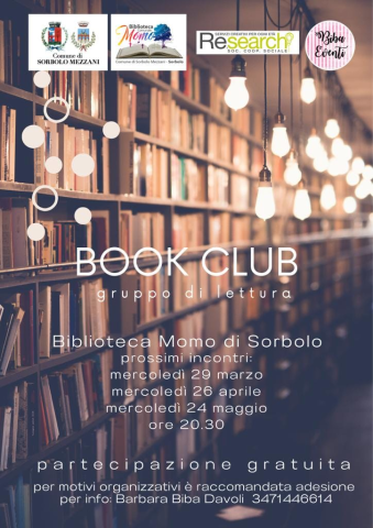 Mercoledi' 29 marzo il secondo incontro del book club 