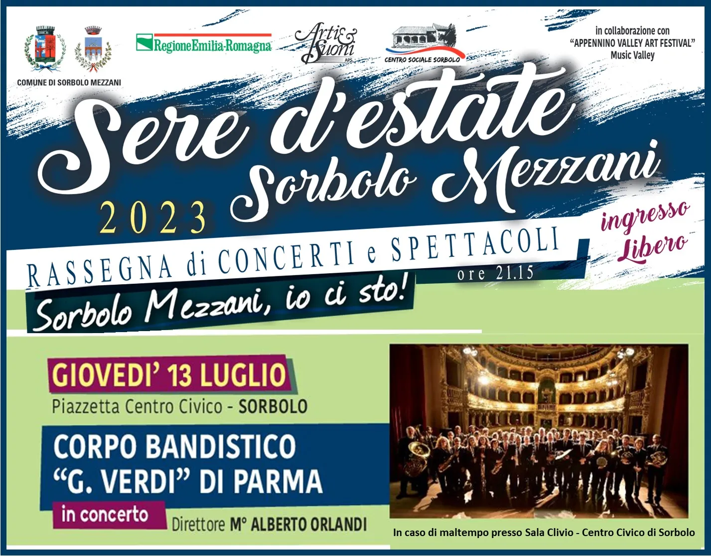 Rassegna "Sere d'estate": concerto del corpo bandistico "G.Verdi" 