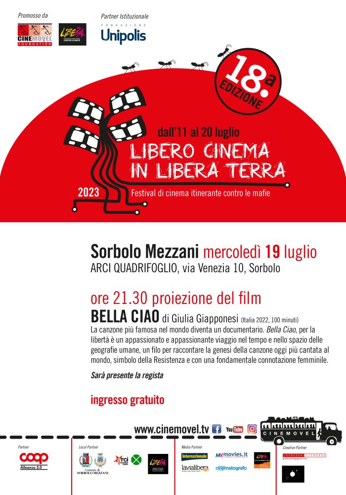 Libero cinema in libera terra: proiezione del film "Bella ciao"