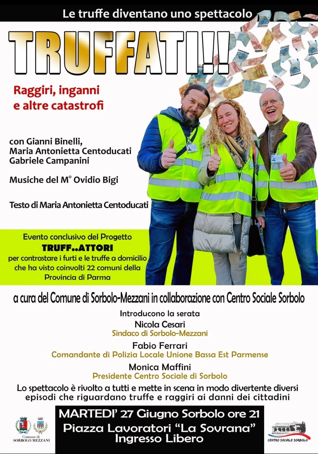 Martedi' 27 giugno l'evento conclusivo del progetto "truffattori"