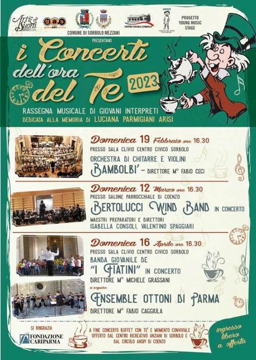 Domenica 12 marzo il secondo appuntamento con "i concerti all'ora del te" con la bertolucci wind band