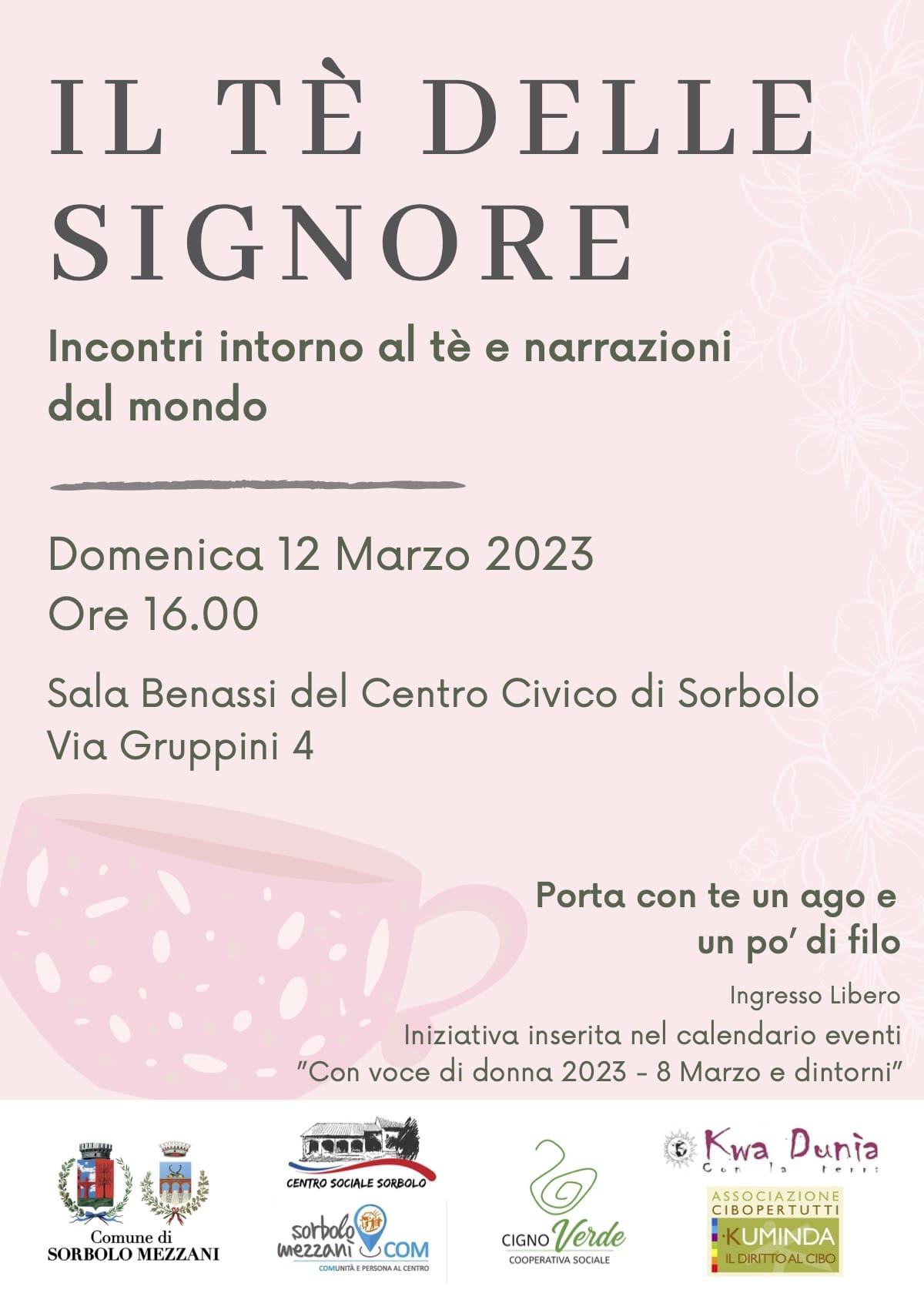 Domenica 12 appuntamento con il "te' delle signore"