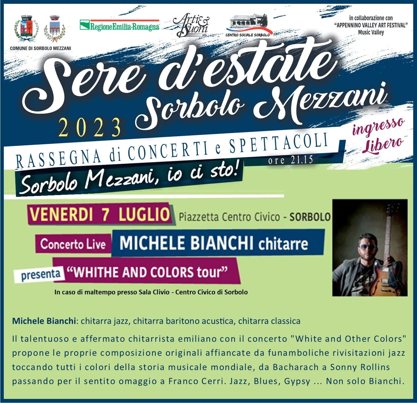 Rassegna "Sere d'estate": concerto di Michele Bianchi