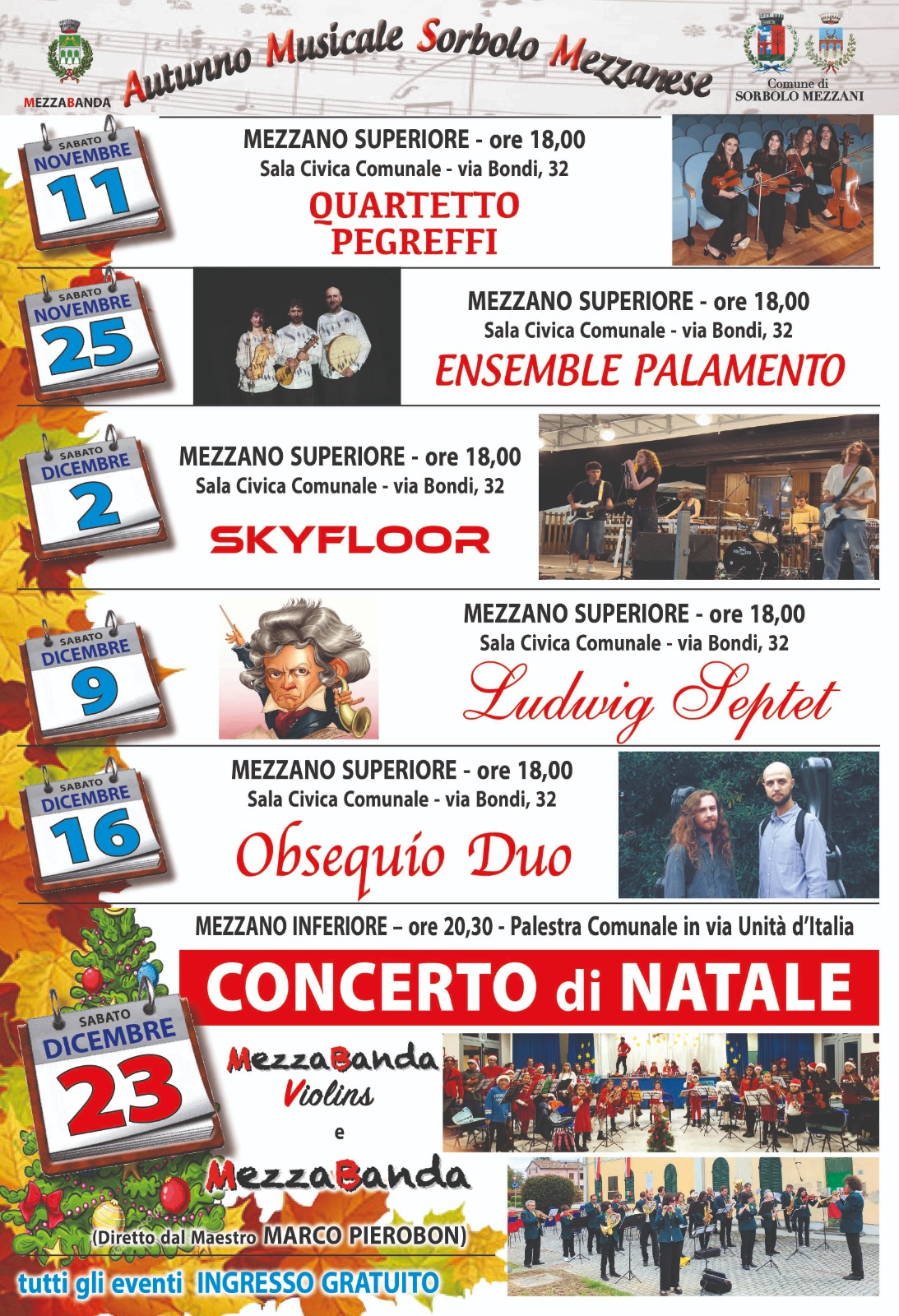 Autunno musicale sorbolo mezzanese: concerto degli Sky Floor