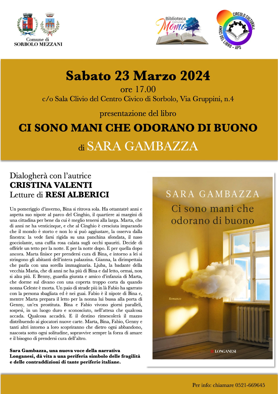 Presentazione libro "Ci sono mani che odorano di buono"