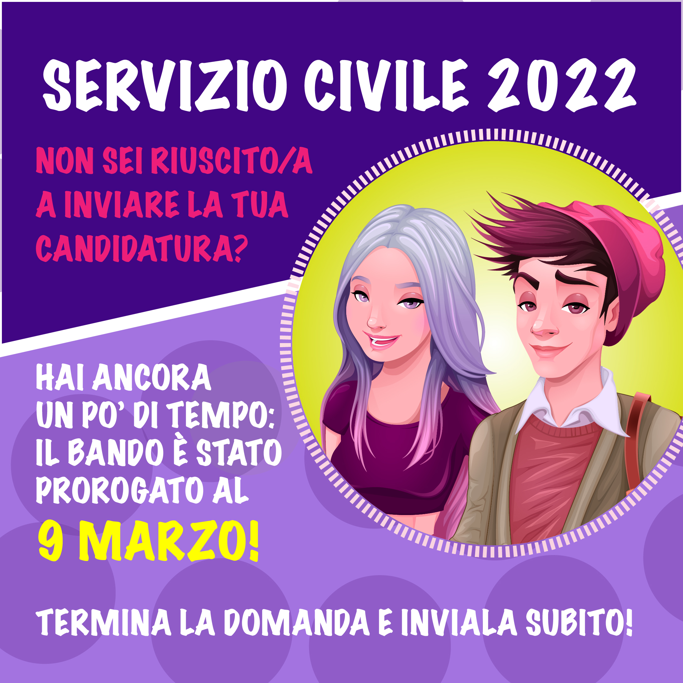 Servizio Civile Universale: bando aperto sino al 9 marzo