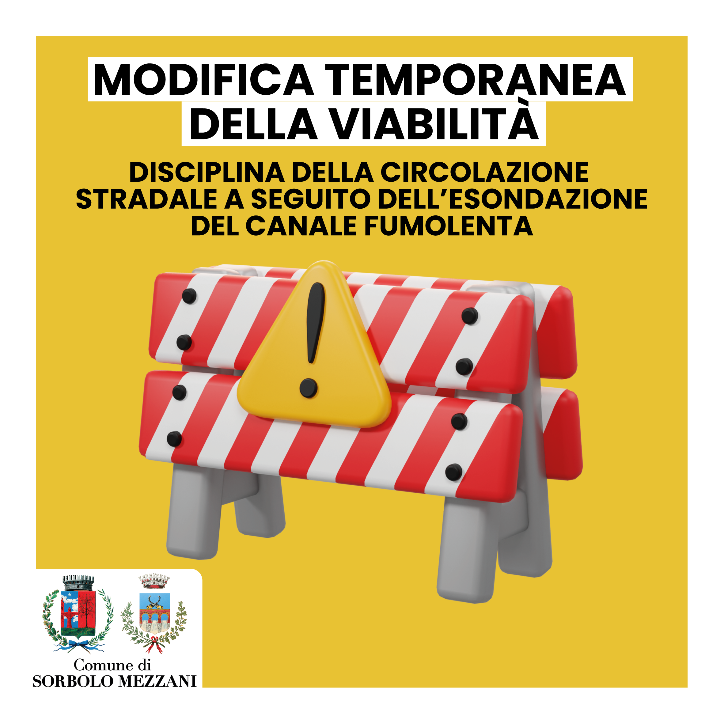 COMUNICAZIONE IMPORTANTE SULLA VIABILITÀ